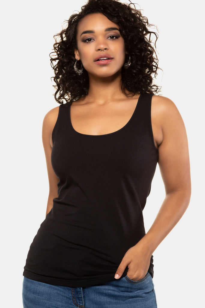 Ulla Popken Black  Vest Top