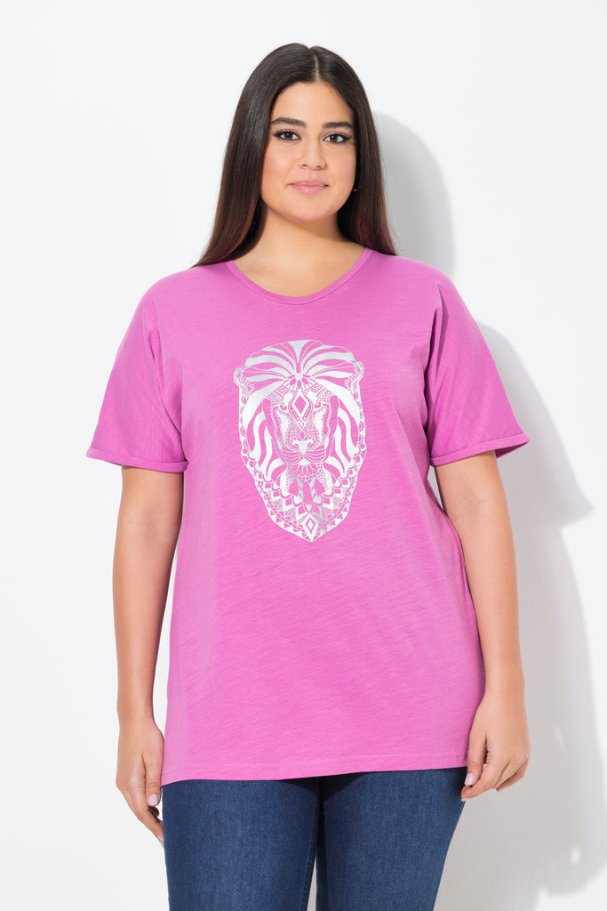 Ulla PopkenPink Mandala Animal Motif Tee