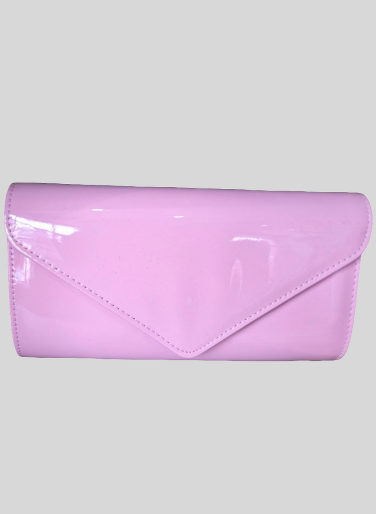 Patent Pink Clutch Bag.