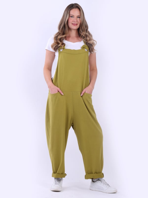 Paloma Olive Cotton Dungaree