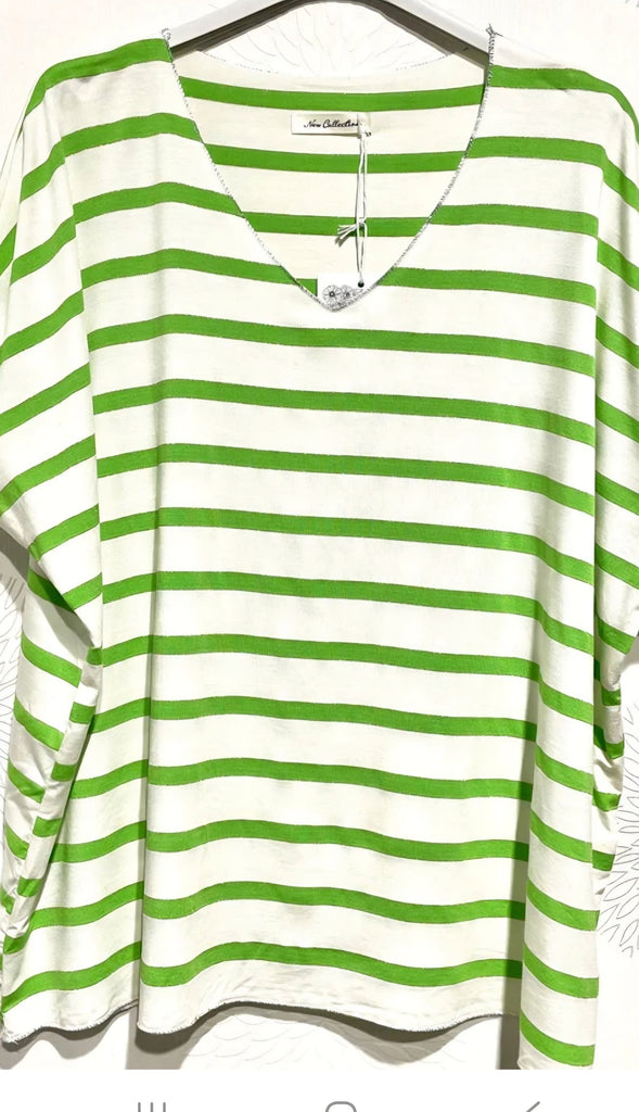 Dolly Lime Stripe Top