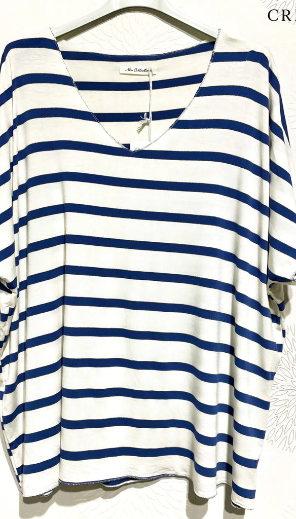 Dolly Denim Blue Stripe Top